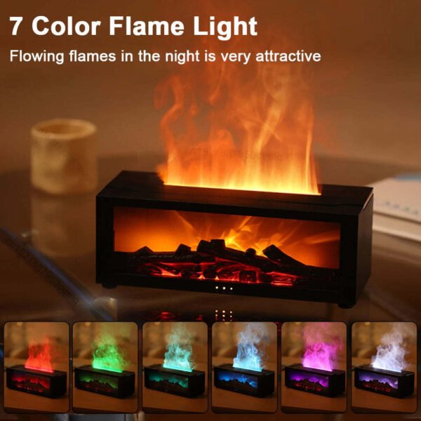 3D Flame Aromatherapy Diffuser – Colorful Essential Oil Humidifier with Ultra-Large Mist