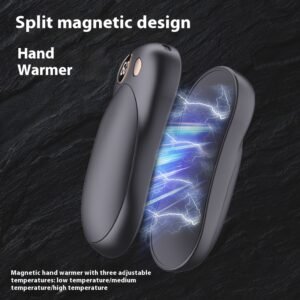 2-in-1 Magnetic Hand Warmer – USB-Rechargeable Pocket Heater & Power Bank