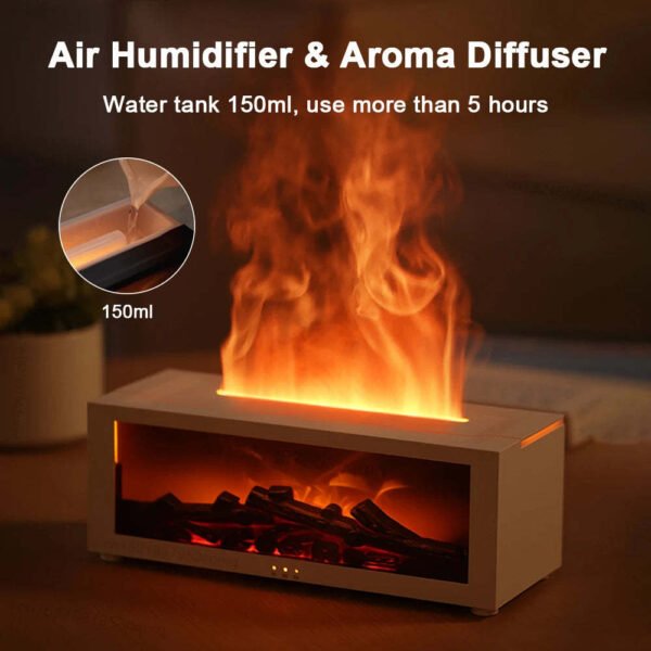 3D Flame Aromatherapy Diffuser – Colorful Essential Oil Humidifier with Ultra-Large Mist