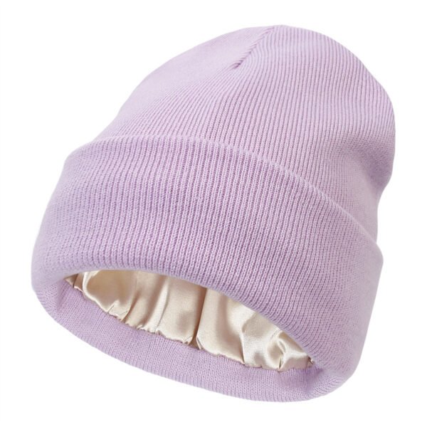 a72551a0-959f-4027-a22e-922ce01d9150.jpg Satin Lined Knitted Beanie – Warm Hair-Protecting Hat in Multiple Colors